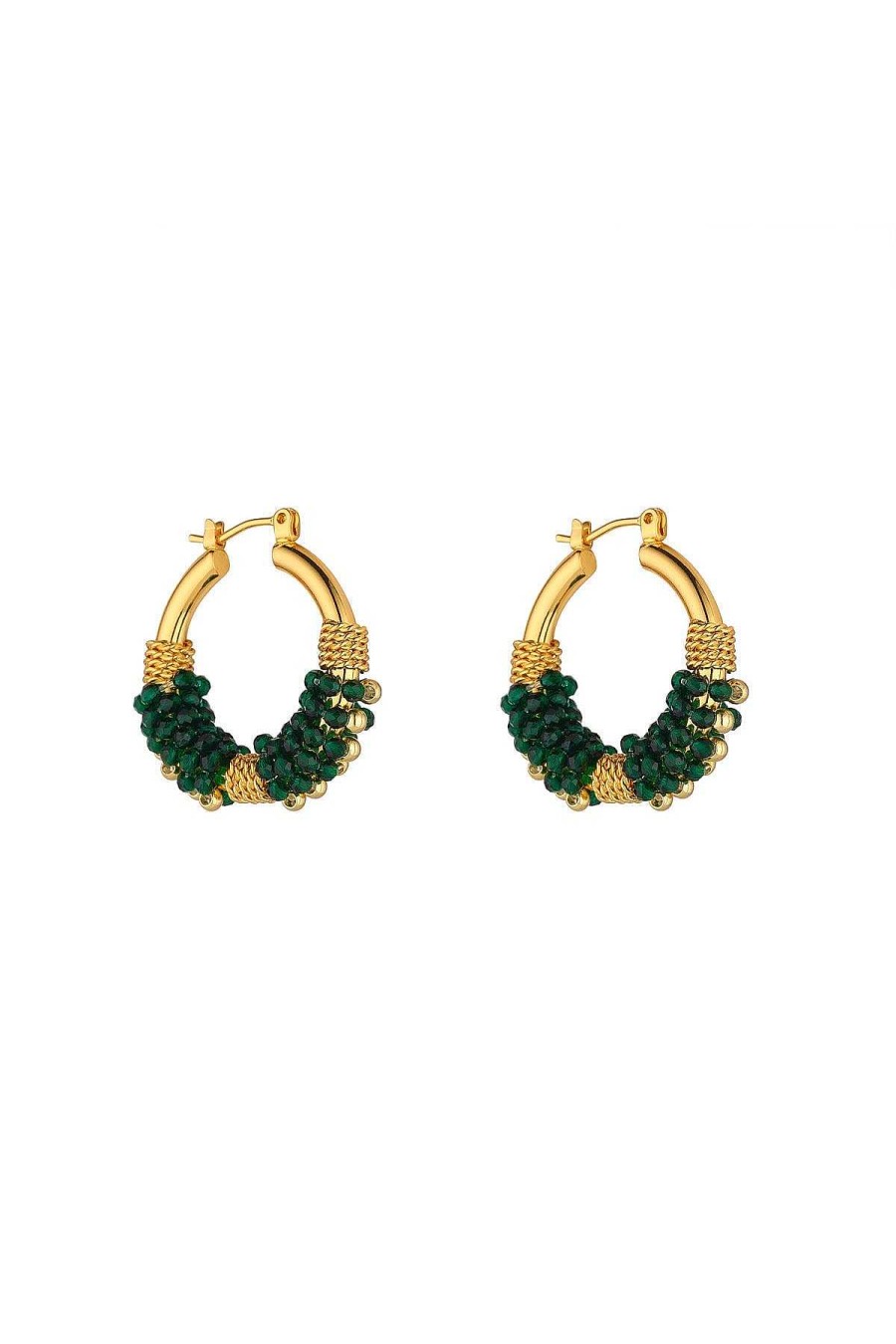 Boxed Gifts | Knight & Day Green Cluster Hoops