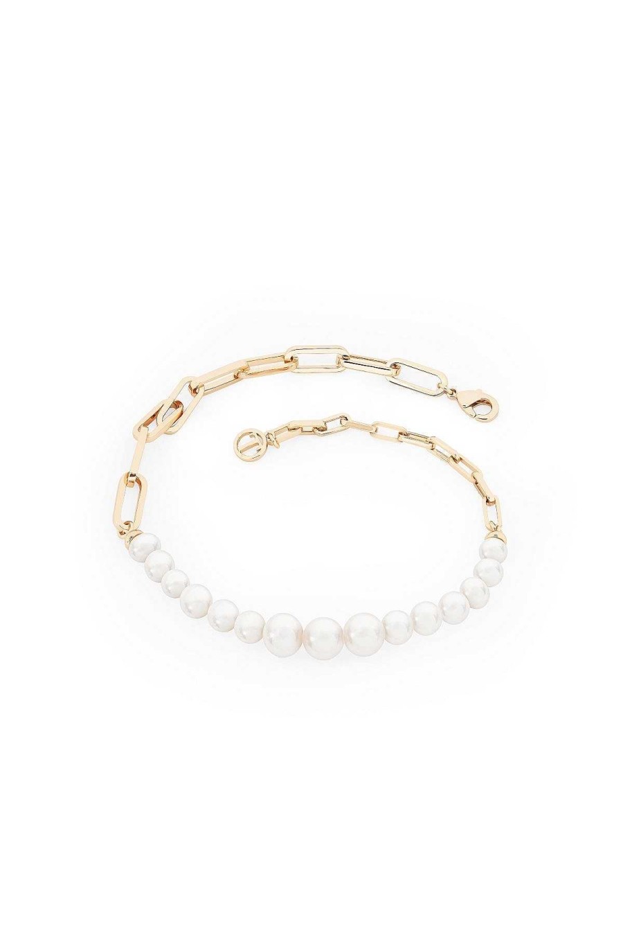 Boxed Gifts | Tipperary Crystal Jewellery Pearl & Chain Link Bracelet