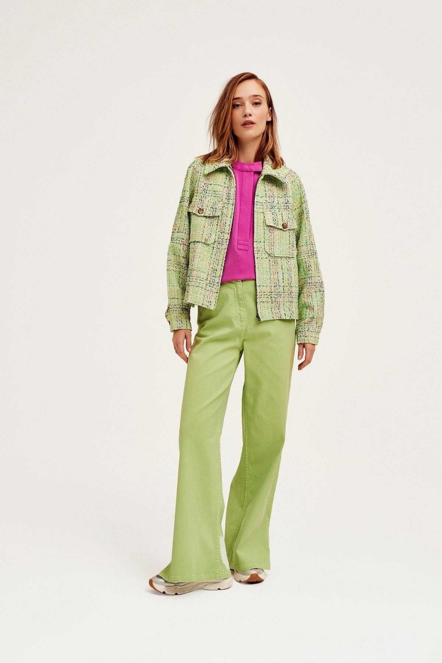 Coats & Jackets | Cks Fashion Boa Jacket In Green