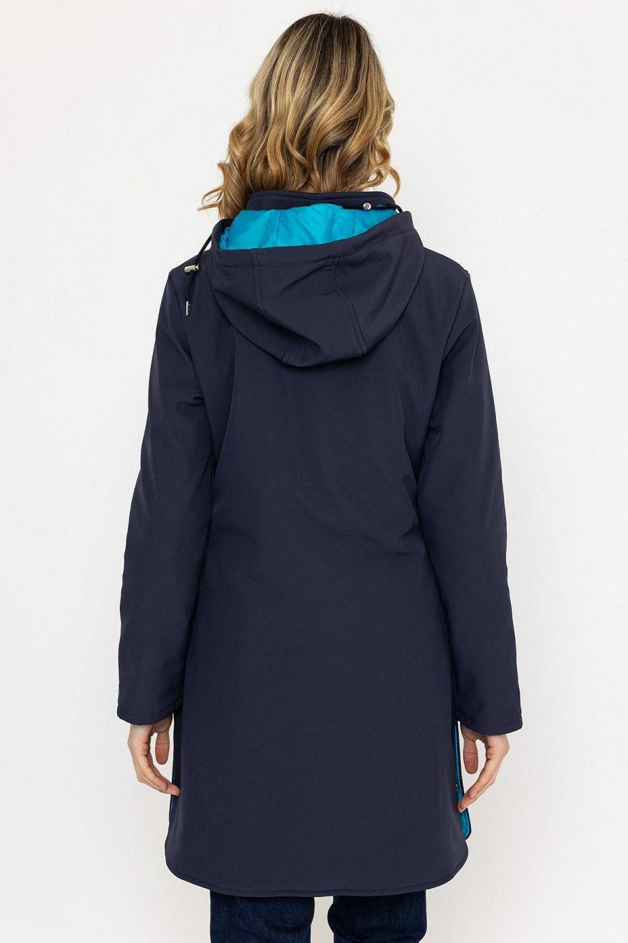 Coats & Jackets | Kelly & Grace Weekend Padded Winter Softshell Jacket In Navy