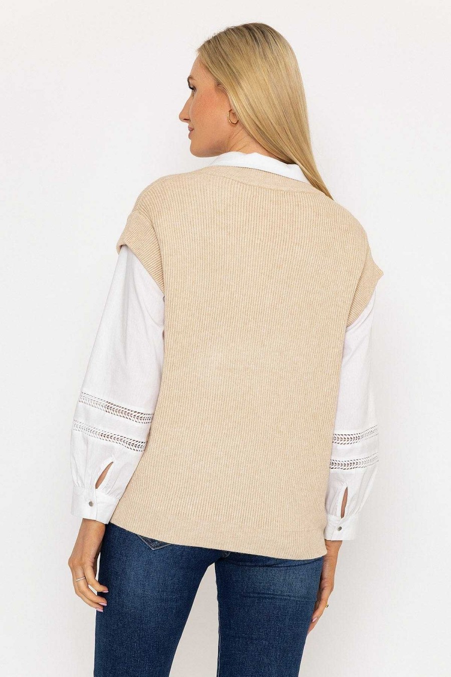 Jumpers & Cardigans | J'aime la Vie Sweater Vest In Beige