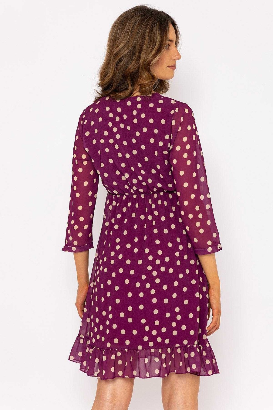 Sale Dresses | Pala D'oro Roisin Magenta Print Knee Length Dress