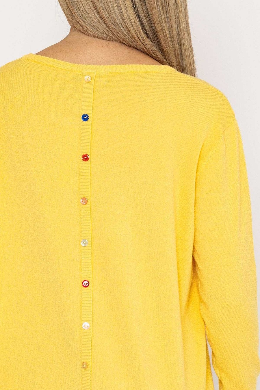 Jumpers & Cardigans | J'aime la Vie Button Detail Knit In Yellow