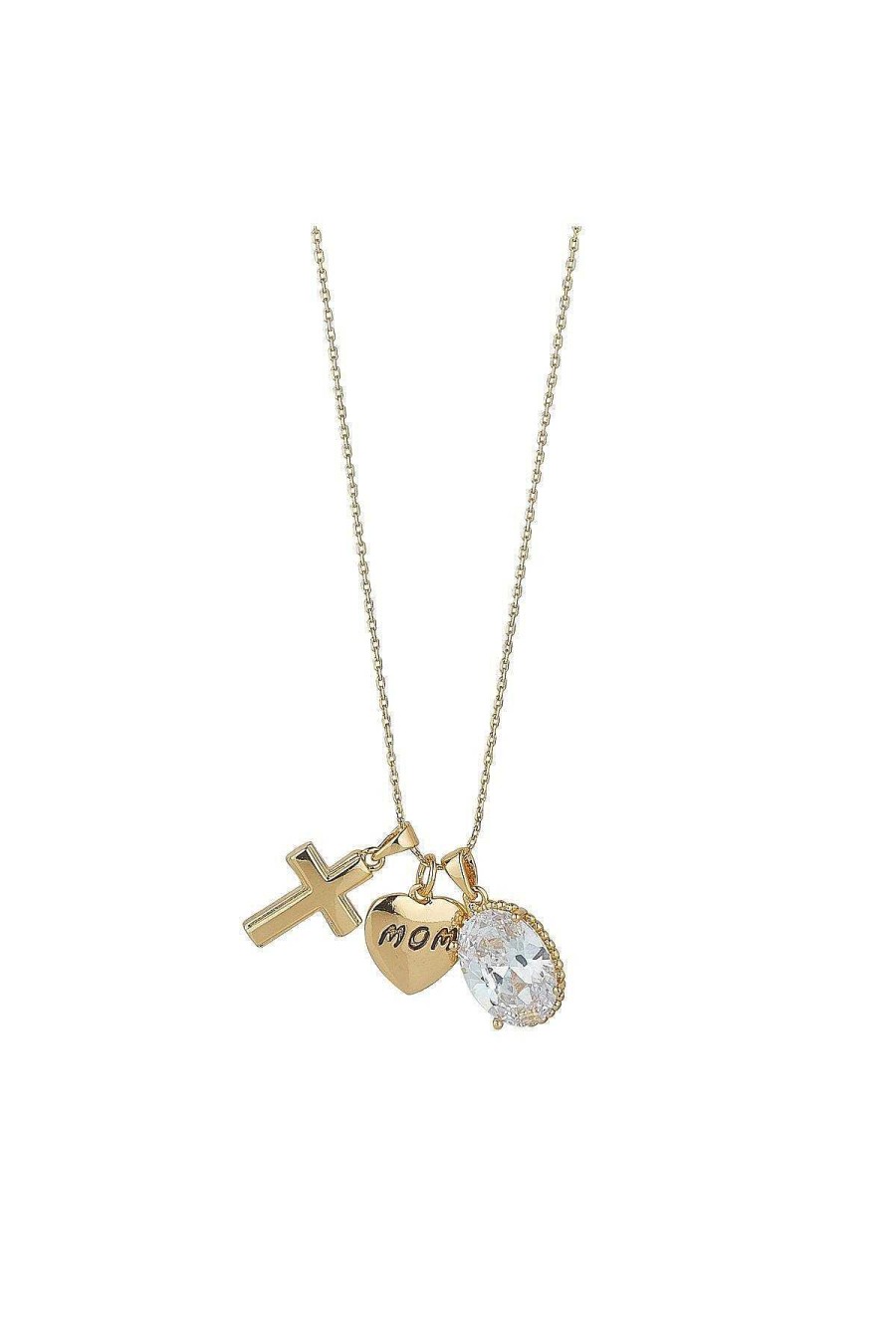 Jewellery | Knight & Day Gold Mom Charm Pendant