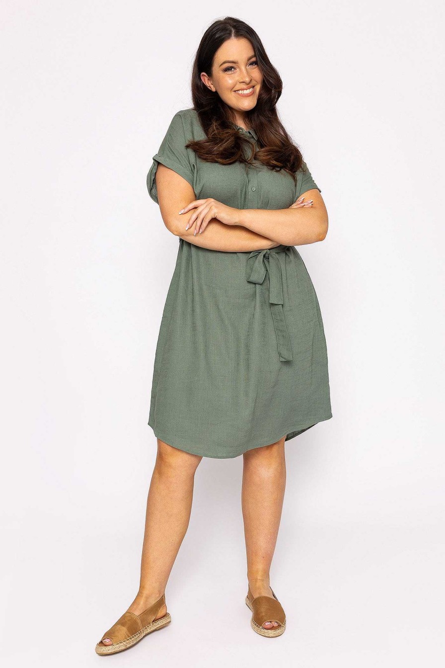 Dresses & Jumpsuits | Vero Moda Curve Curve - Lailah Shirt Dress In Khaki