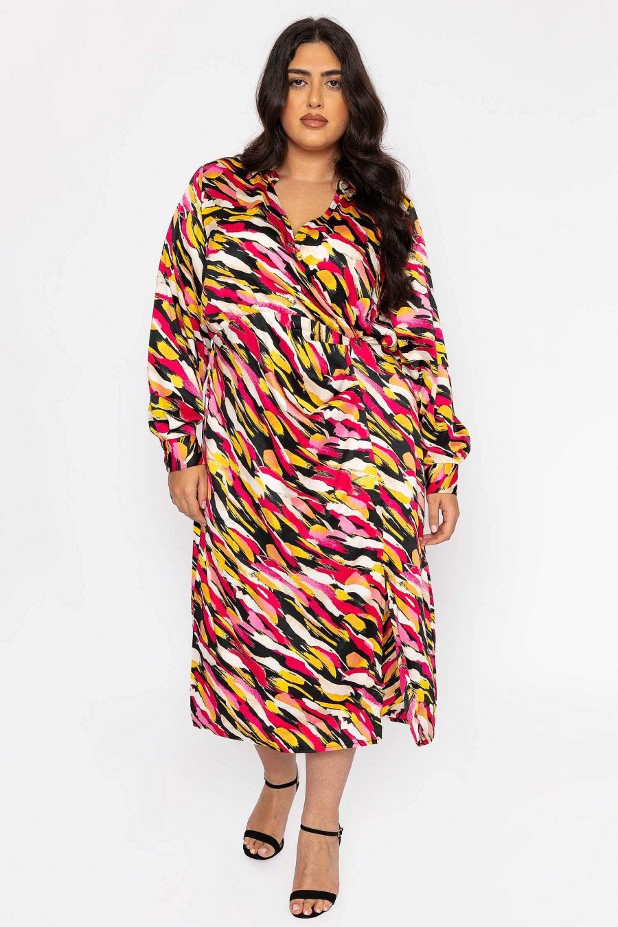 Dresses & Jumpsuits | Vero Moda Curve Curve - Kleo Shirt Dress In Multi Print