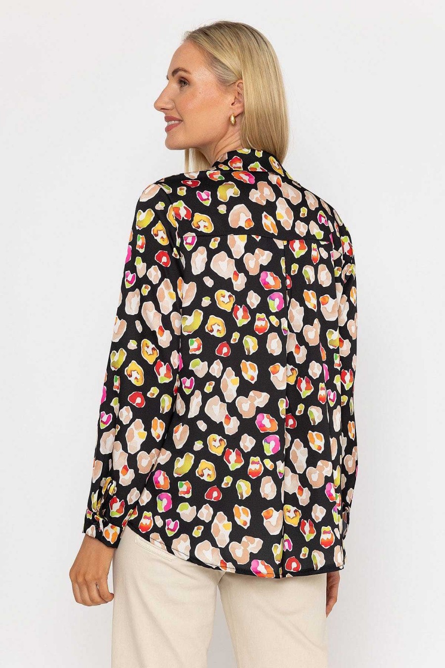 Tops & Blouses | Pala D'oro Sateen Shirt In Black Print