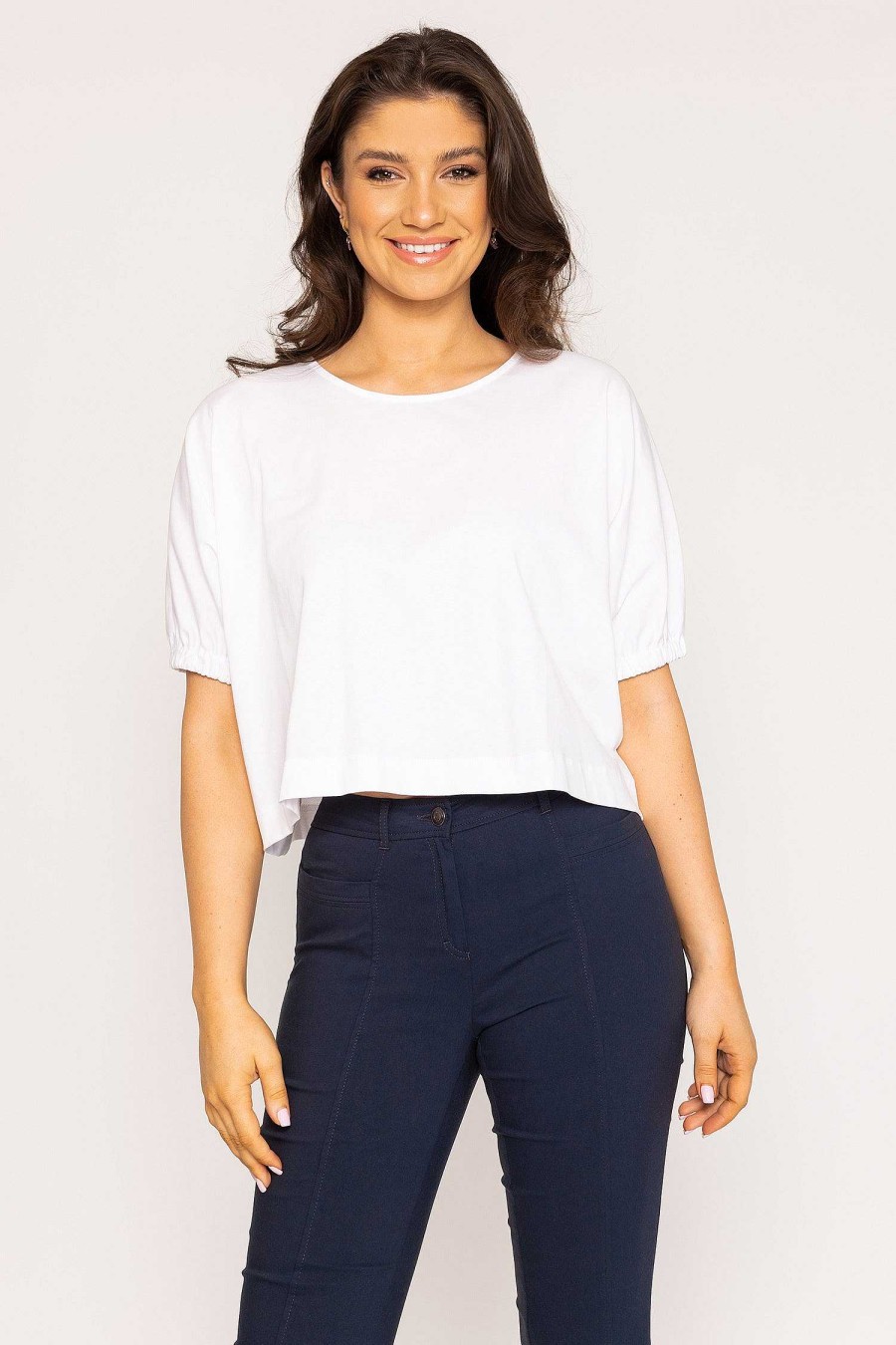 Tops & Blouses | Peruzzi Gathered Cuff Top In White