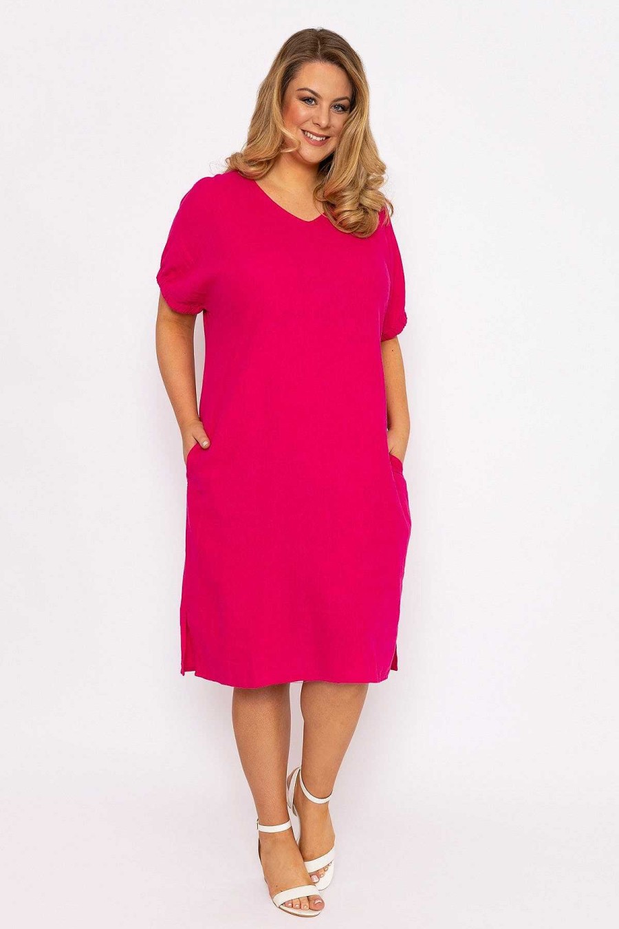 Dresses & Jumpsuits | Ulla Popken Pink Viscose Dress