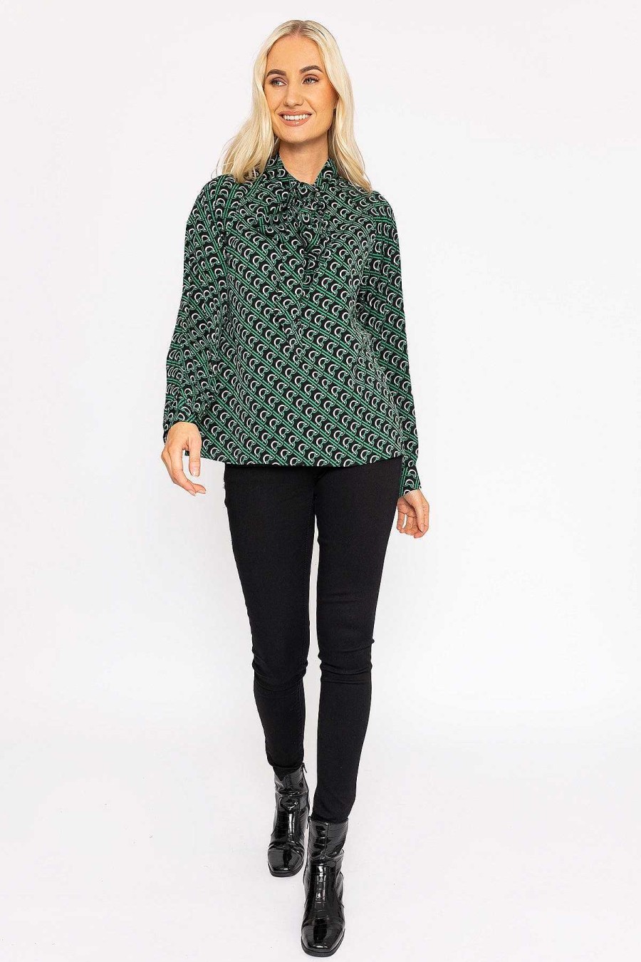 Tops & Blouses | Rowen Avenue Heritage Print Blouse In Green