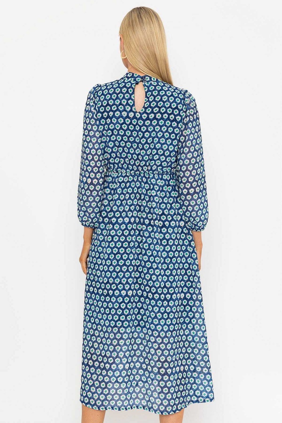 Dresses & Jumpsuits | Pala D'oro Mollie Midi Dress In Navy Print