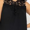 Tops & Blouses | Pala D'Oro Sleeveless Lace Detail Top In Black