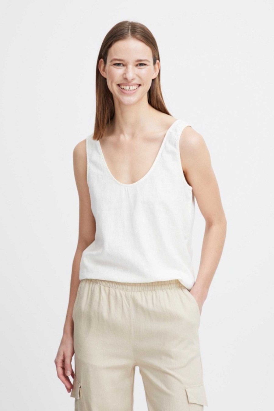 Tops & Blouses | B.Young Byfalakka White Vest Top