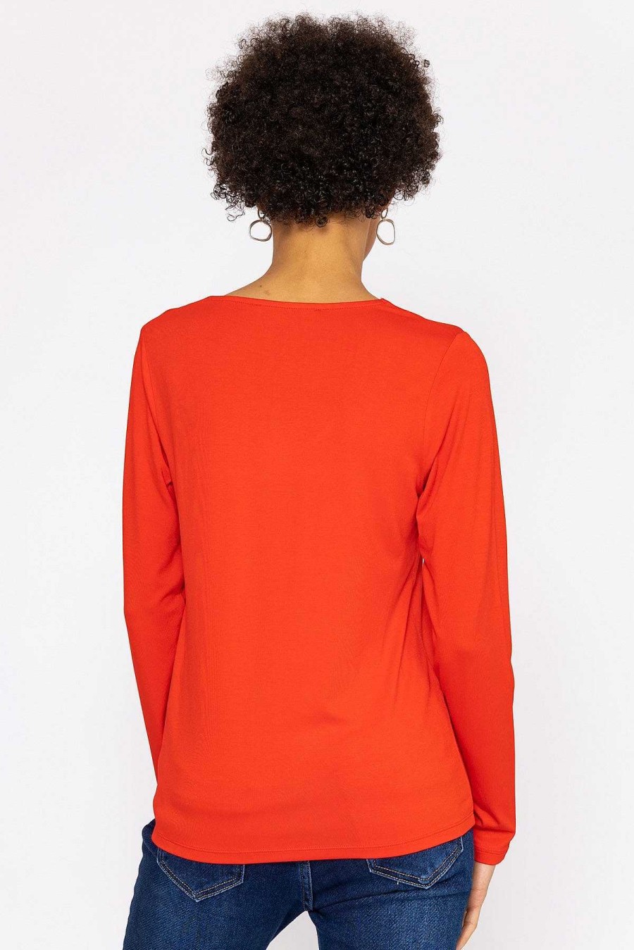 Tops & Blouses | Kelly & Grace Weekend Scoop Neck Tee In Red