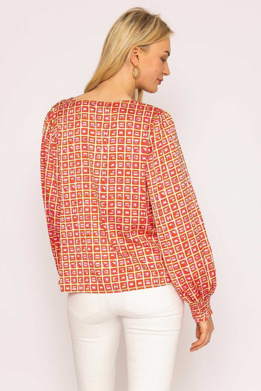 Tops & Blouses | Rowen Avenue Geo Print Blouse In Red