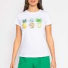 Tops & Blouses | Pala D'oro Pineapple Printed T-Shirt In White