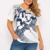 Tops & Blouses | Ulla Popken Anchor Print Top In Off White