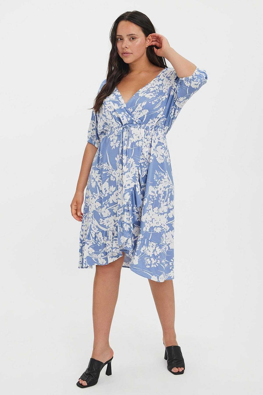 Dresses & Jumpsuits | Vero Moda Curve Curve - Lexie Dress In Blue Print