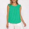 Tops & Blouses | Rowen Avenue Green Ruffle Sleeveless Top