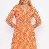 Dresses & Jumpsuits | Pala D'oro Sienna Orange Knee Length Dress