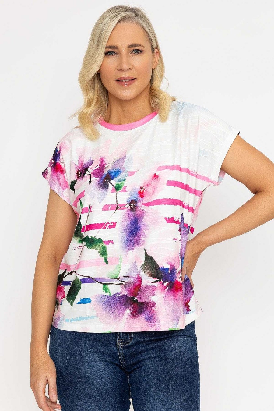 Tops & Blouses | Voulez Vous Pink Printed Jersey Top