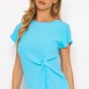 Tops & Blouses | Kelly & Grace Weekend Blue Side Ruched Detail Top