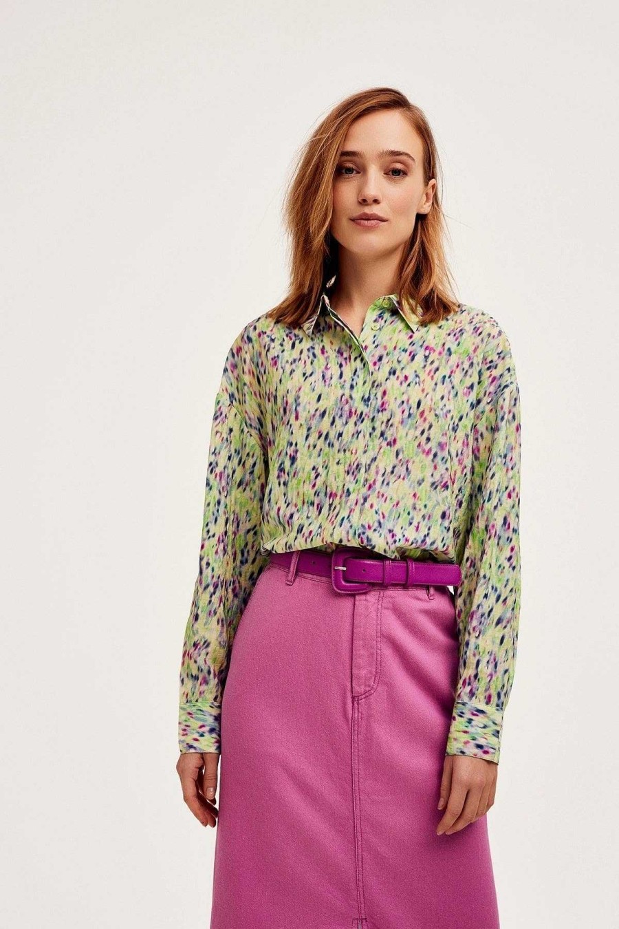 Tops & Blouses | Cks Fashion Ruttens Shirt In Green Print