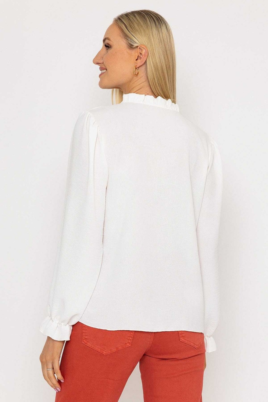 Tops & Blouses | Pala D'oro Lace Trim Top In Ecru