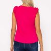 Tops & Blouses | Rowen Avenue Pink Sleeveless Ruffle Top