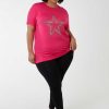 Tops & Blouses | Nova of London Curve - Diamante Star Oversized Top In Pink