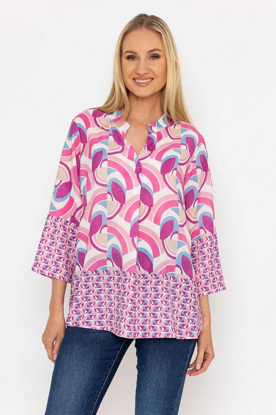 Tops & Blouses | Pala D'oro Olivia Top In Pink Print