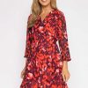 Dresses & Jumpsuits | Pala D'oro Roisin Knee Length Dress In Red Print