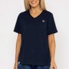 Tops & Blouses | West Quay V-Neck T-Shirt In Navy