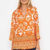 Tops & Blouses | Pala D'oro Olivia Top In Orange Print