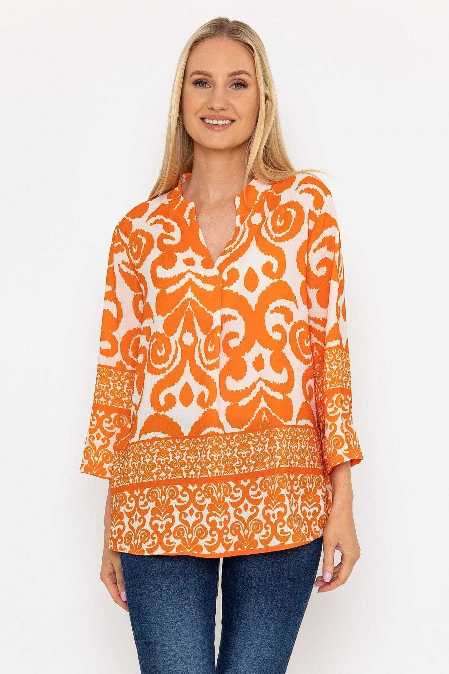 Tops & Blouses | Pala D'oro Olivia Top In Orange Print