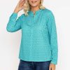 Tops & Blouses | Voulez Vous Green Printed Jersey Top