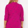 Tops & Blouses | Ulla Popken Abstract Print Blouse In Pink