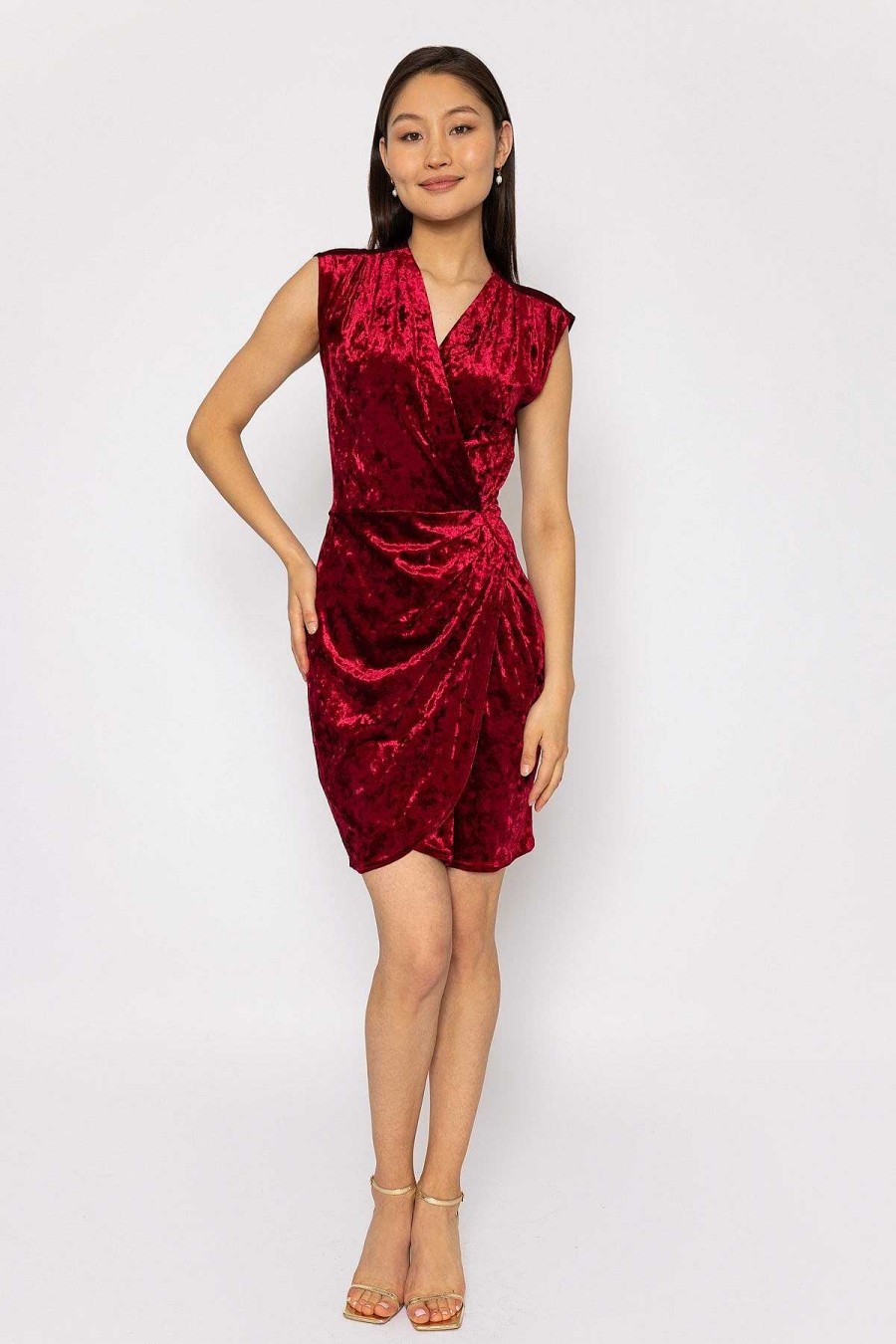 Dresses & Jumpsuits | J'aime la Vie Velour Tammy Dress In Red