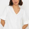 Tops & Blouses | Rowen Avenue Button Blouse In Ivory