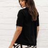 Tops & Blouses | Pala D'oro Sport Black Boyfriend T-Shirt