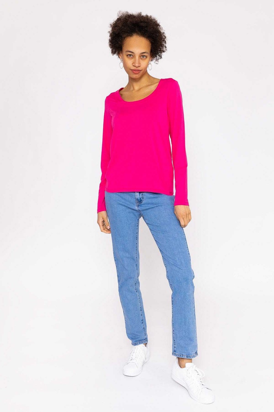 Tops & Blouses | Kelly & Grace Weekend Scoop Neck Tee In Pink