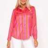 Tops & Blouses | Pala D'oro Printed Sateen Shirt In Pink Print