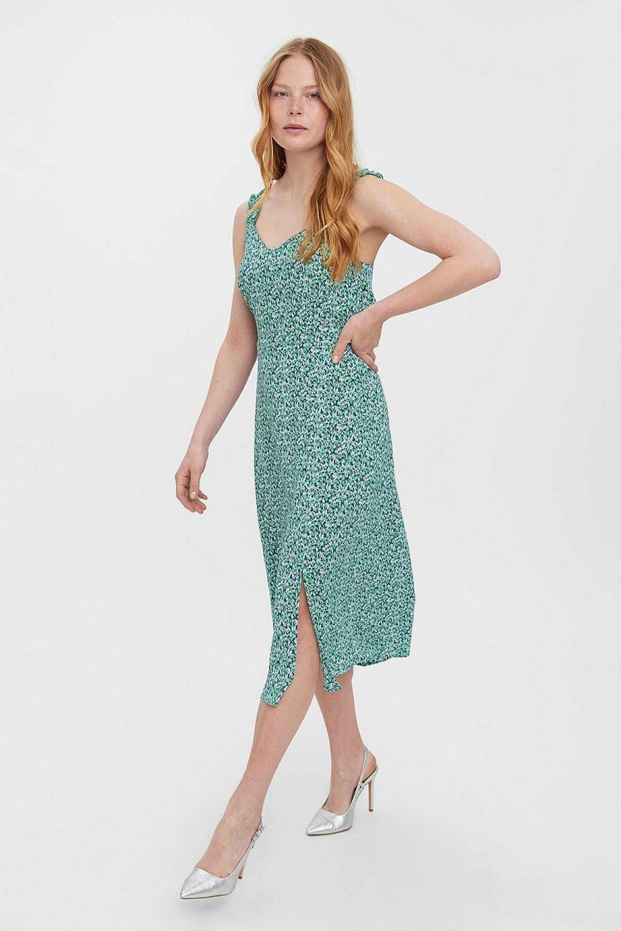 Dresses & Jumpsuits | Vero Moda Sleeveless Dress In Green Print