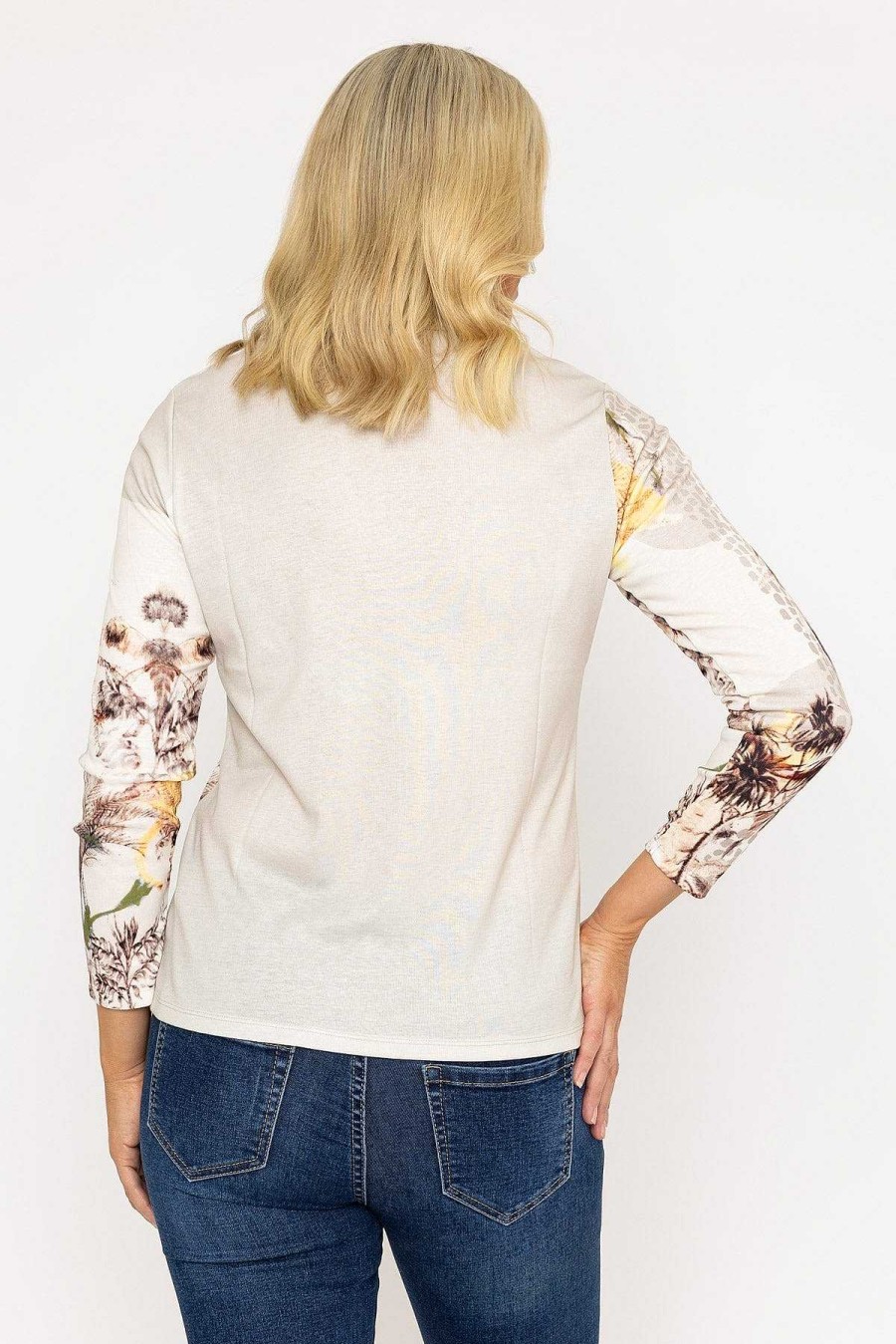 Tops & Blouses | Kalisson Printed Shirt Blouse In Beige