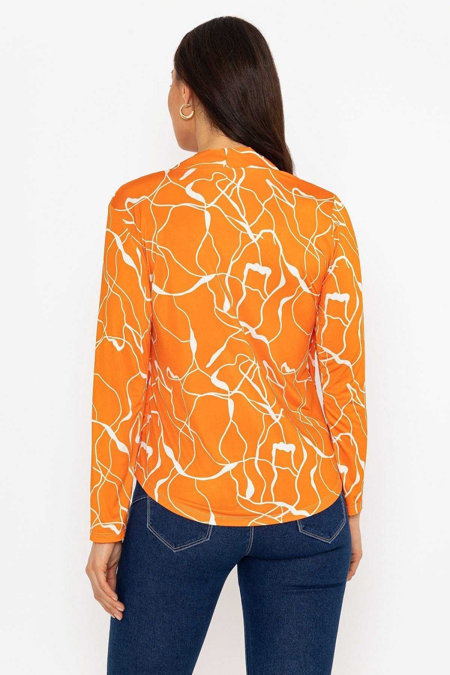 Tops & Blouses | Pala D'oro Cross Over Top In Orange Print