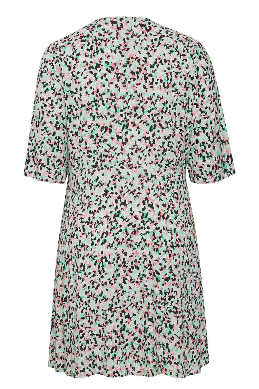 Dresses & Jumpsuits | Simple Wish Viscose Dress In Green Print