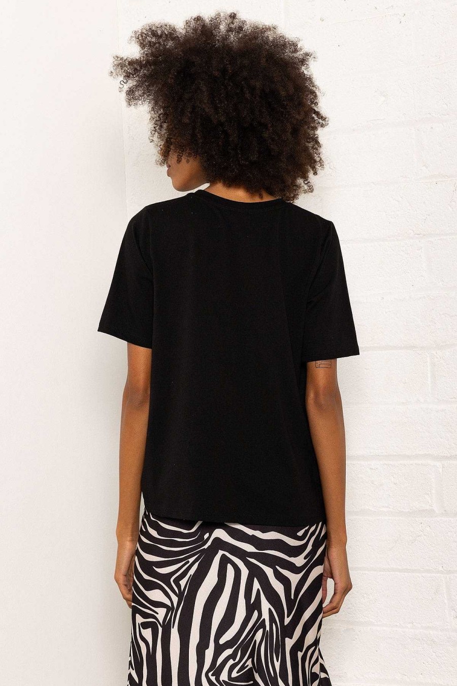 Tops & Blouses | Pala D'oro Sport Boyfriend T-Shirt In Black