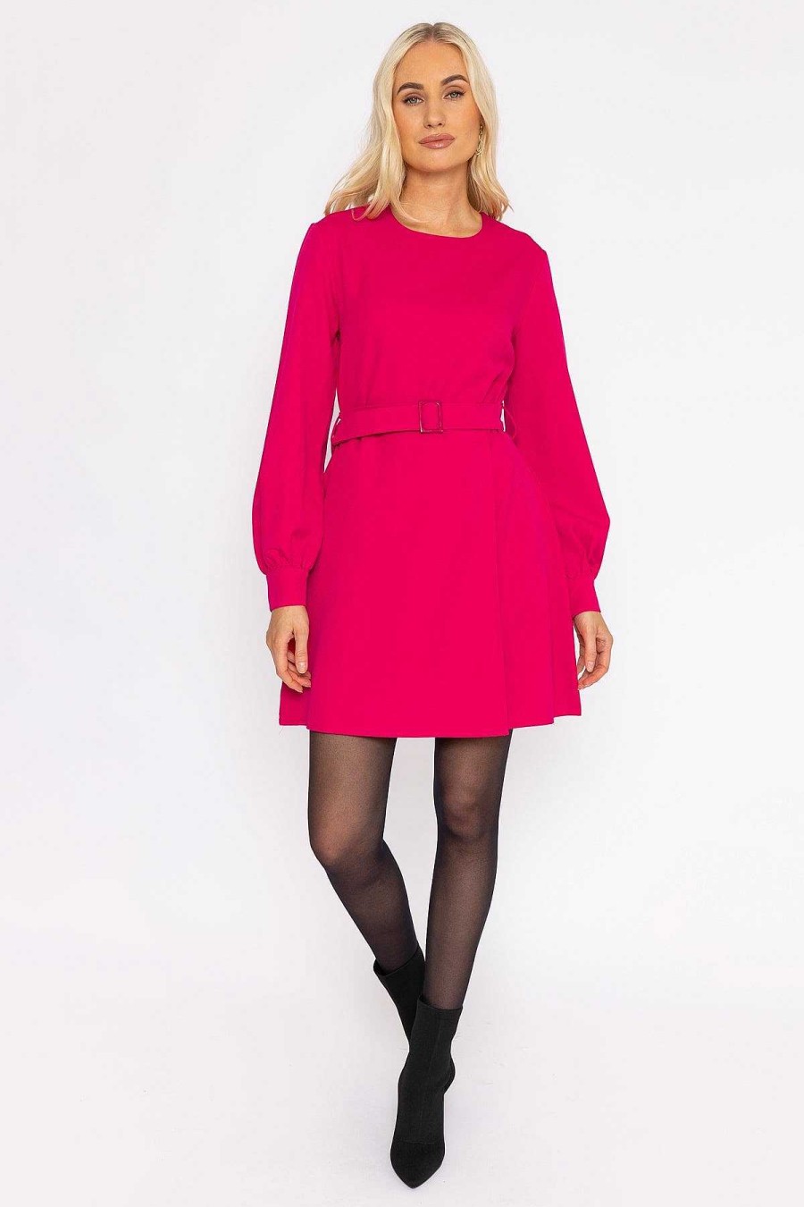 Dresses & Jumpsuits | Rowen Avenue Belted Mini Dress In Fuchsia