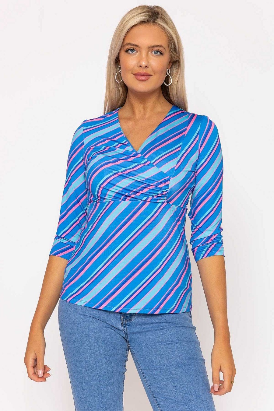 Tops & Blouses | Rowen Avenue Printed Blue Jersey Top