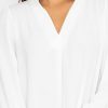 Tops & Blouses | Pala D'oro Long Sleeve Collarless Top In Ecru